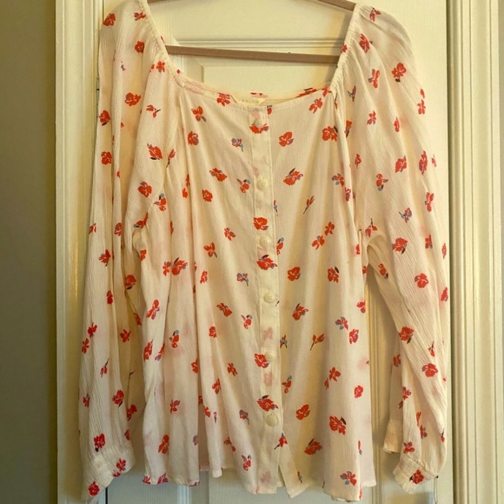 Caslon square neck button down BNWT